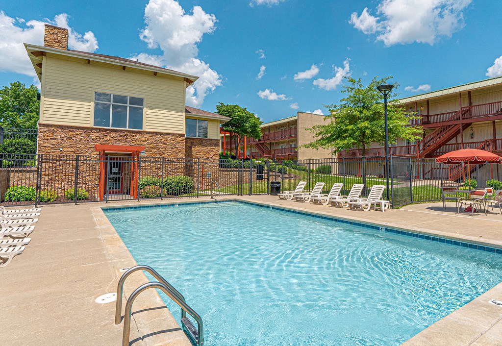 our apartments have a swimming pool with chairs
