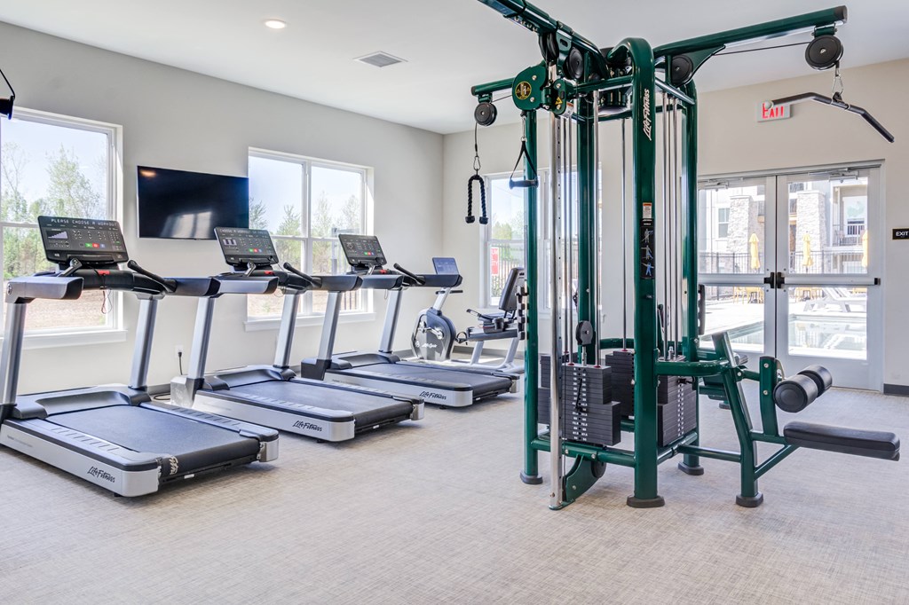 Citrine fitness center with treadmills and strength equipment