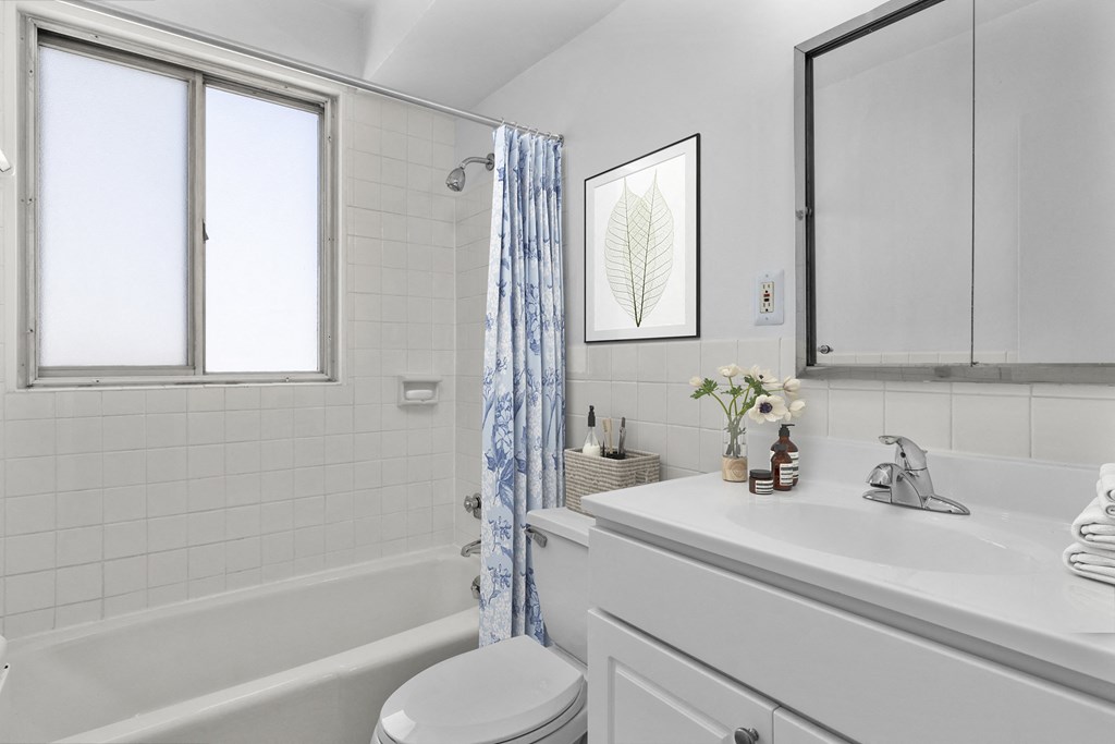 a white bathroom with a shower and a toilet and a sink
