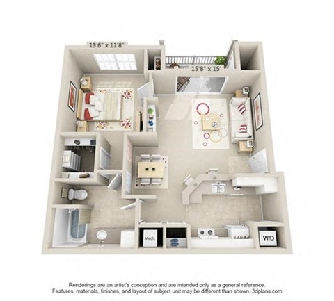 Boulder Springs 1_1 floorplan