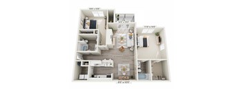 a 2 bedroom192 sq ft floor plan