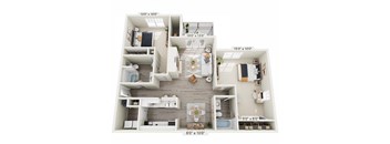a 1 bedroom floor plan  the crossings