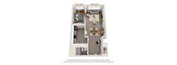 a 1 bedroom floor plan at the residences at silver hill in suitland, md