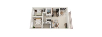a floor plan of a 1 bedroom apartment