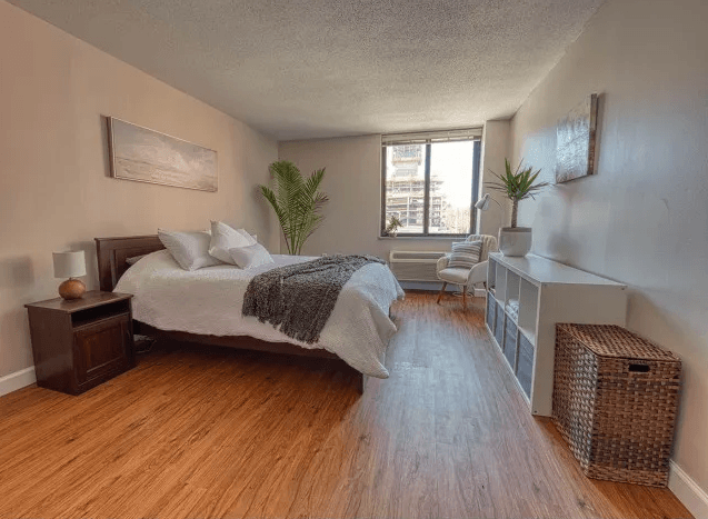 Renovated apartment  bedroom