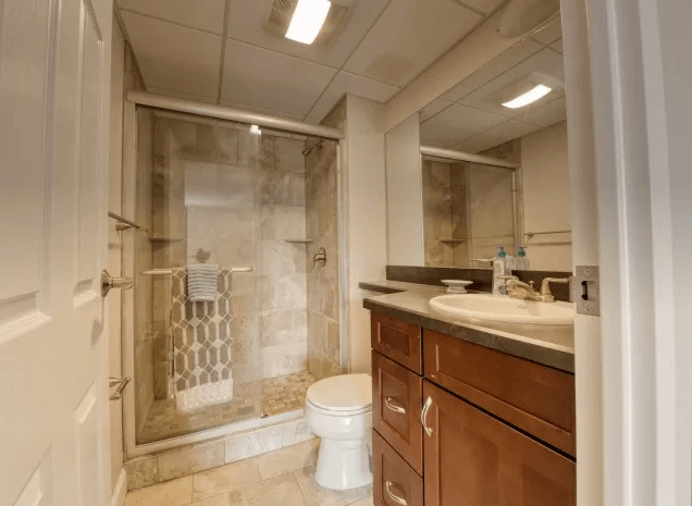 Renovated apartment 
 bathroom