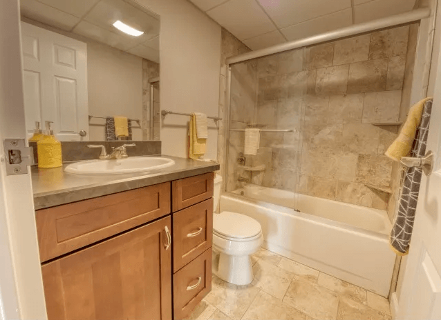 Renovated apartment  bathroom