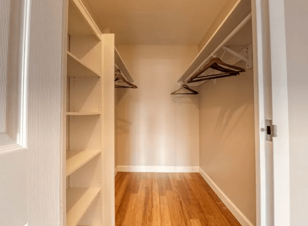 Renovated apartment  walk in closet