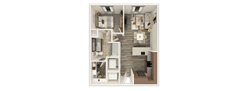 A6 Floorplan at 1711 Caroline, Houston, Texas