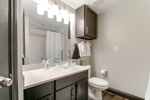 a bathroom with a toilet and a sink and a mirror