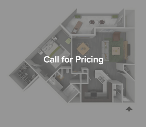 1 bedroom 1 bathroom apartment with limited courtyard view