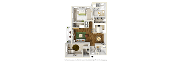 Aspen Floorplan at The Grand on Memorial, Houston, TX, 77079