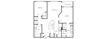 2 bedroom 2 bath apartment