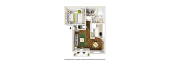 Cottonwood Floorplan at The Grand on Memorial, Houston, TX, 77079