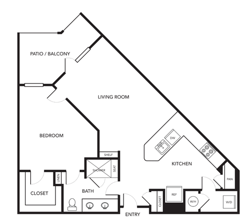 1 bedroom 1 bathroom apartment