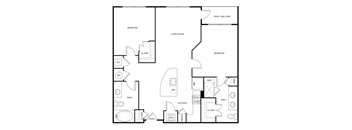 B1 Floorplan at Sunrise by the Park, Houston, 77007