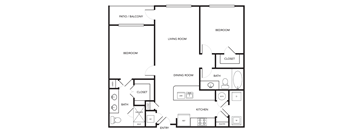 2 bedroom 2 bath apartment