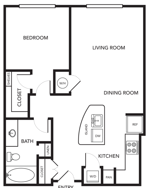 1 bedroom 1 bathroom apartment