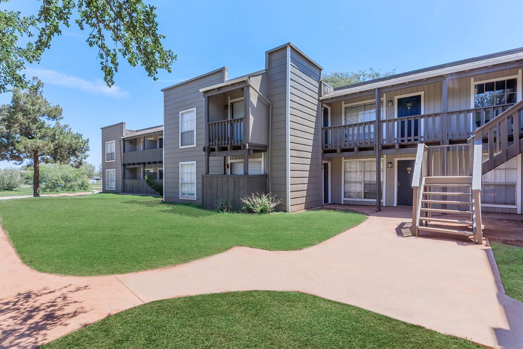 our apartments offer a spacious courtyard with grass