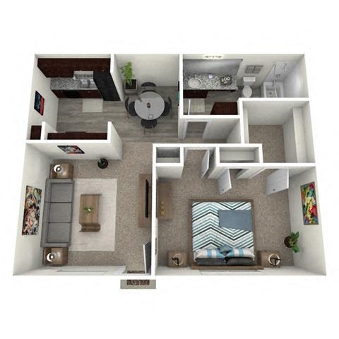 a floor plan with a bathroom and a living room