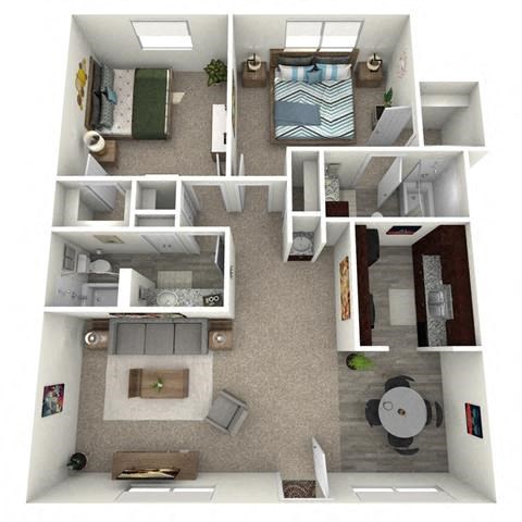 a floor plan of a house with a bathroom and a living room