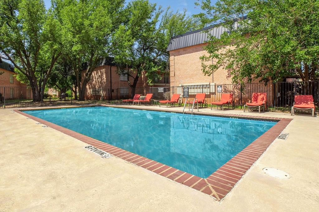 the swimming pool at our apartments