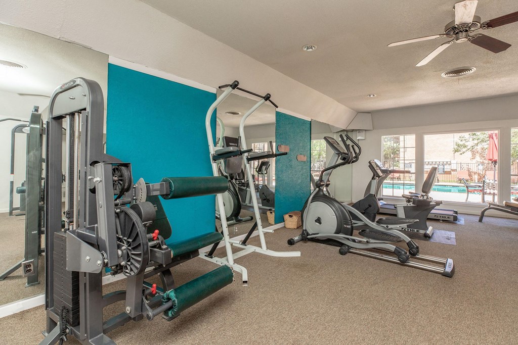 the gym has plenty of exercise equipment for your workouts