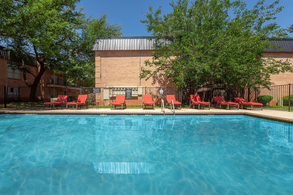 the swimming pool at our apartments