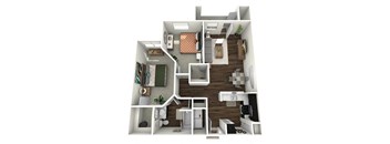 a1 floor plan  studio with bathroom and bedroom