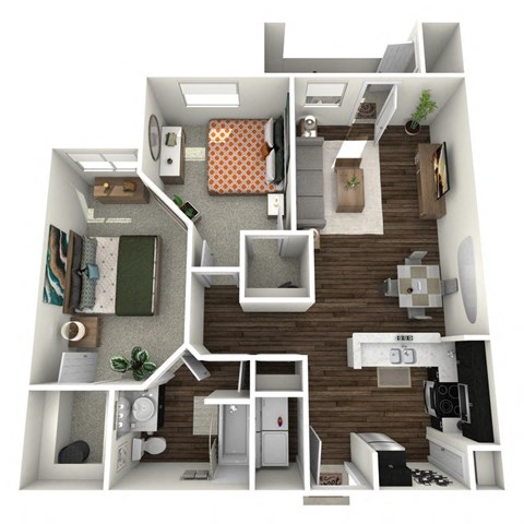 a1 floor plan  studio with bathroom and bedroom