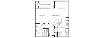 1 bedroom 1 bathroom apartment