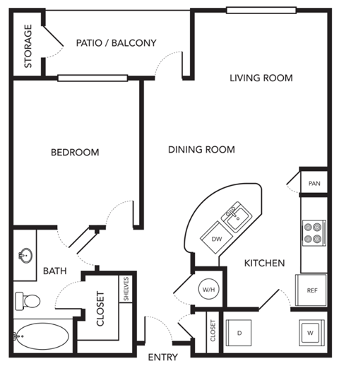 1 bedroom 1 bathroom apartment