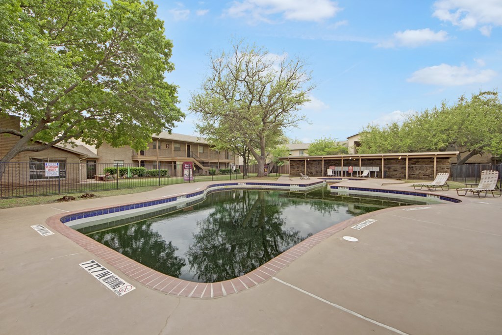 the swimming pool at our apartments