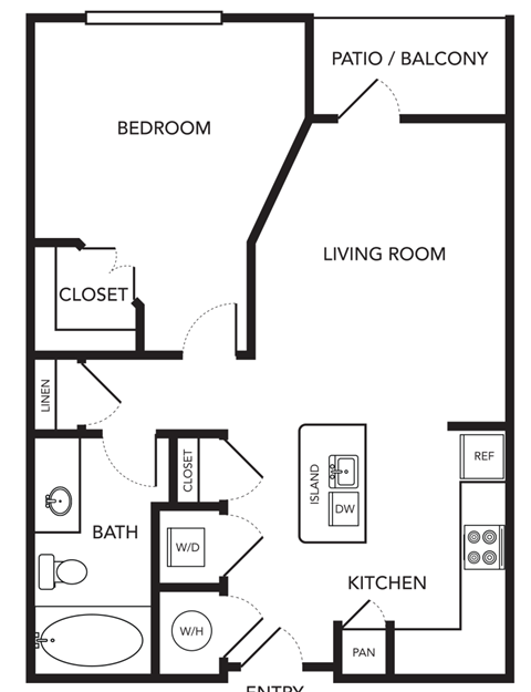 1 bedroom 1 bathroom apartment