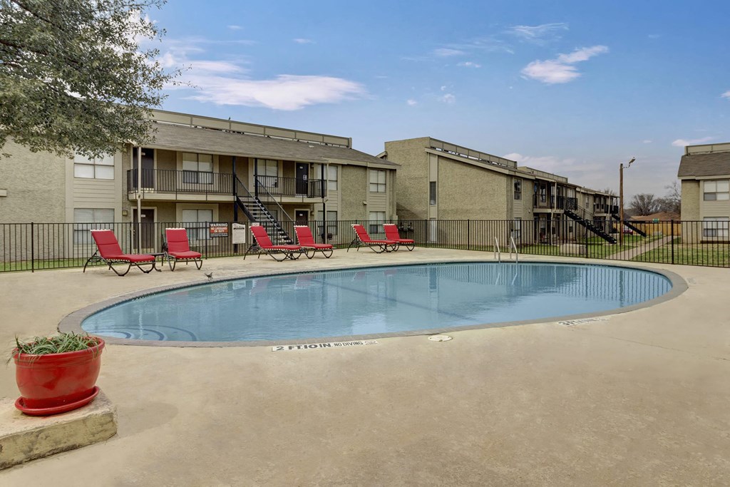 our apartments offer a swimming pool in front of our buildings