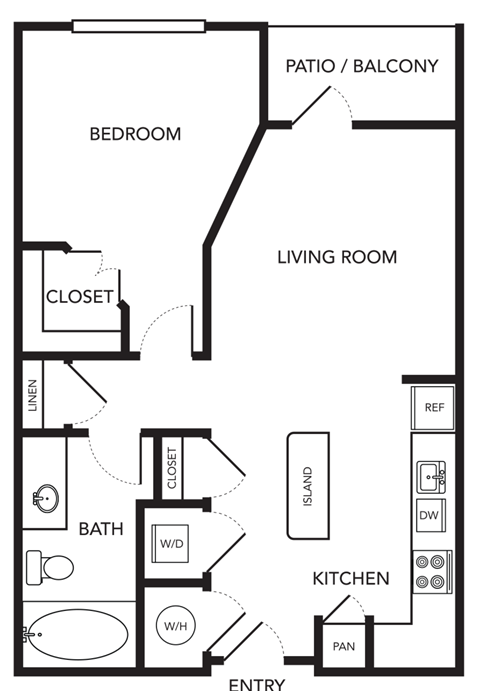 1 bedroom 1 bathroom apartment