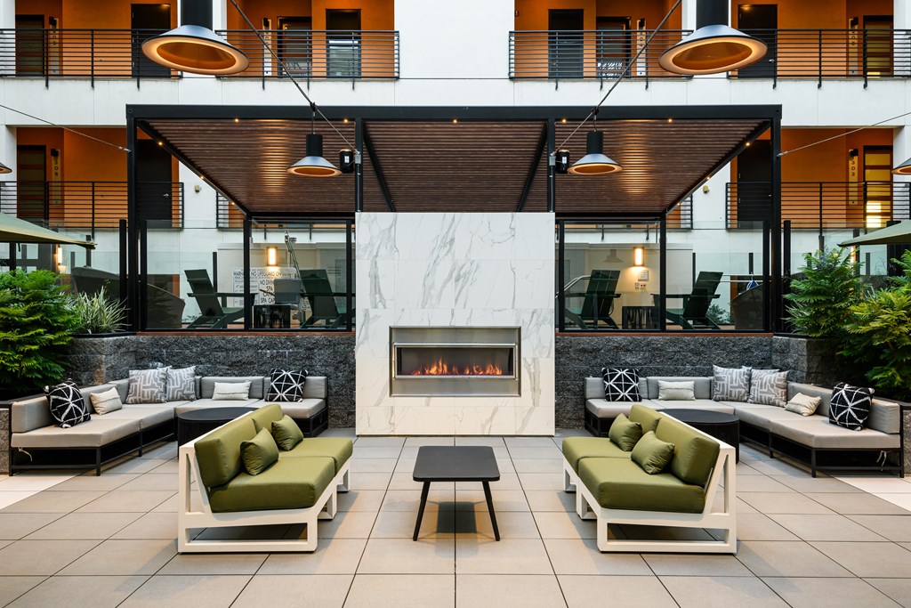 Resident Podium with Fireplace