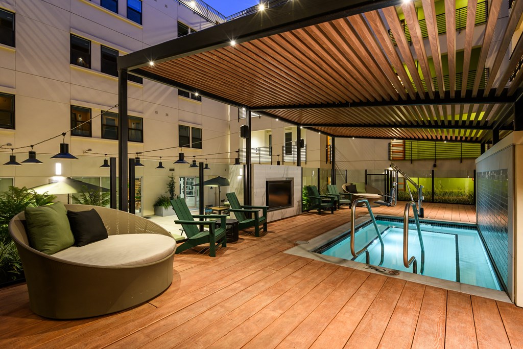 the spa deck on the podium