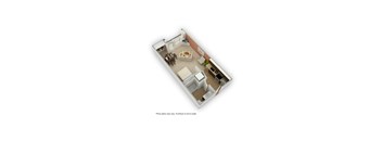 Allure S1 - Studio floorplan layout with 1 bathroom and 616 square feet