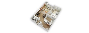 Savvy B1 - 1 bedroom floorplan layout with 1 bathroom and 904 square feet