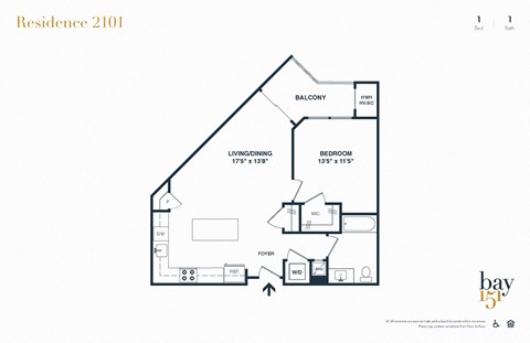 Bay 151 - Building 2 1 BR