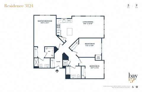 a floor plan of a unit with a bedroom and a living room