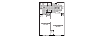 A black and white image of a floor plan for a home.