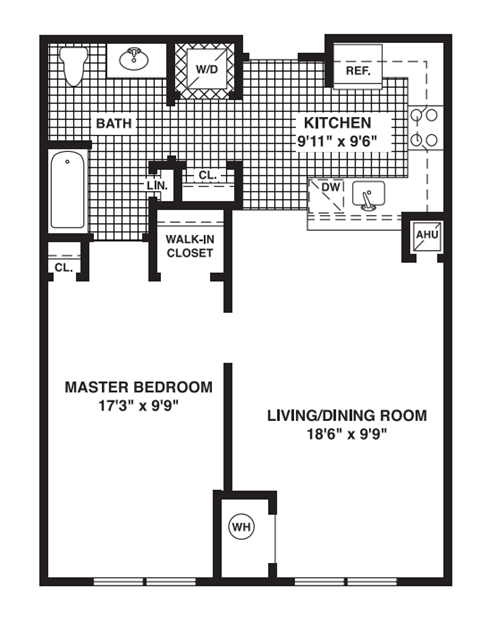 A black and white image of a floor plan for a home.