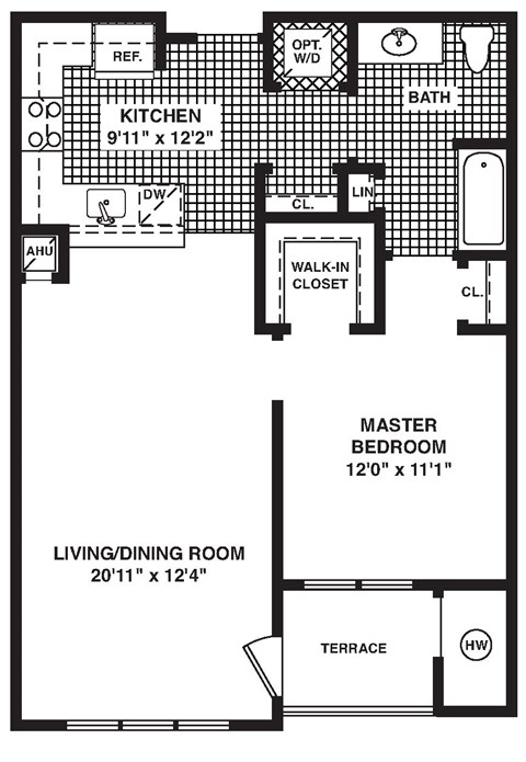 A black and white image of a floor plan for a house.