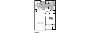 A black and white image of a floor plan for a dogwood home.
