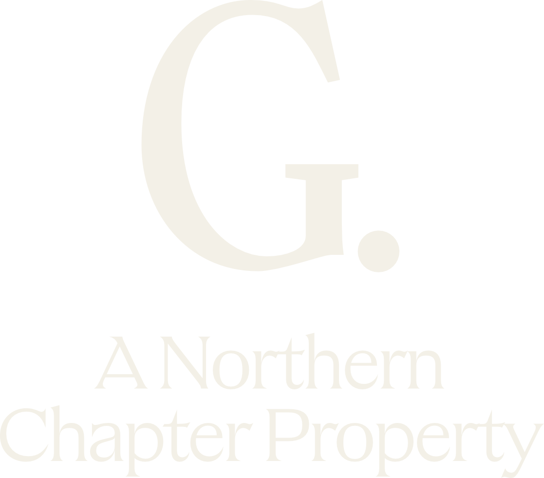 A green sign with a large letter G and the words "A Northern Chapter Property".