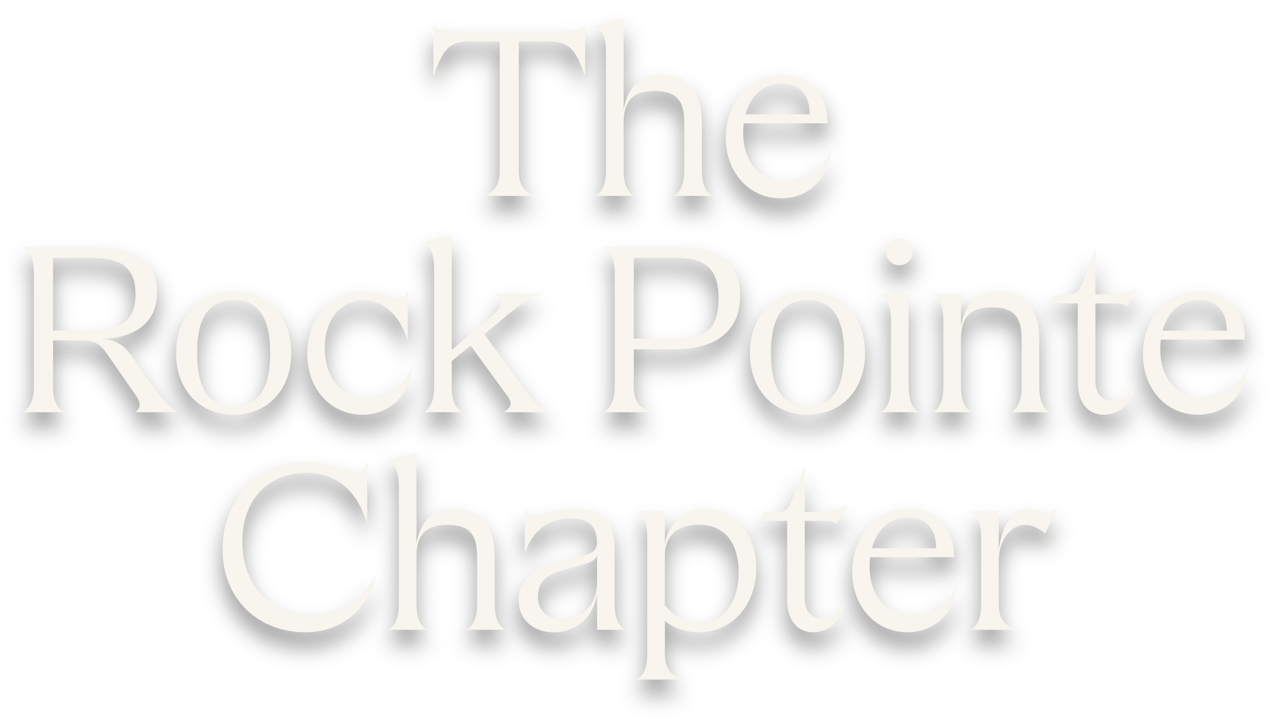 The Rock Pointe Chapter title on a green background.