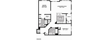 A black and white image of a floor plan for a Sequoia home.