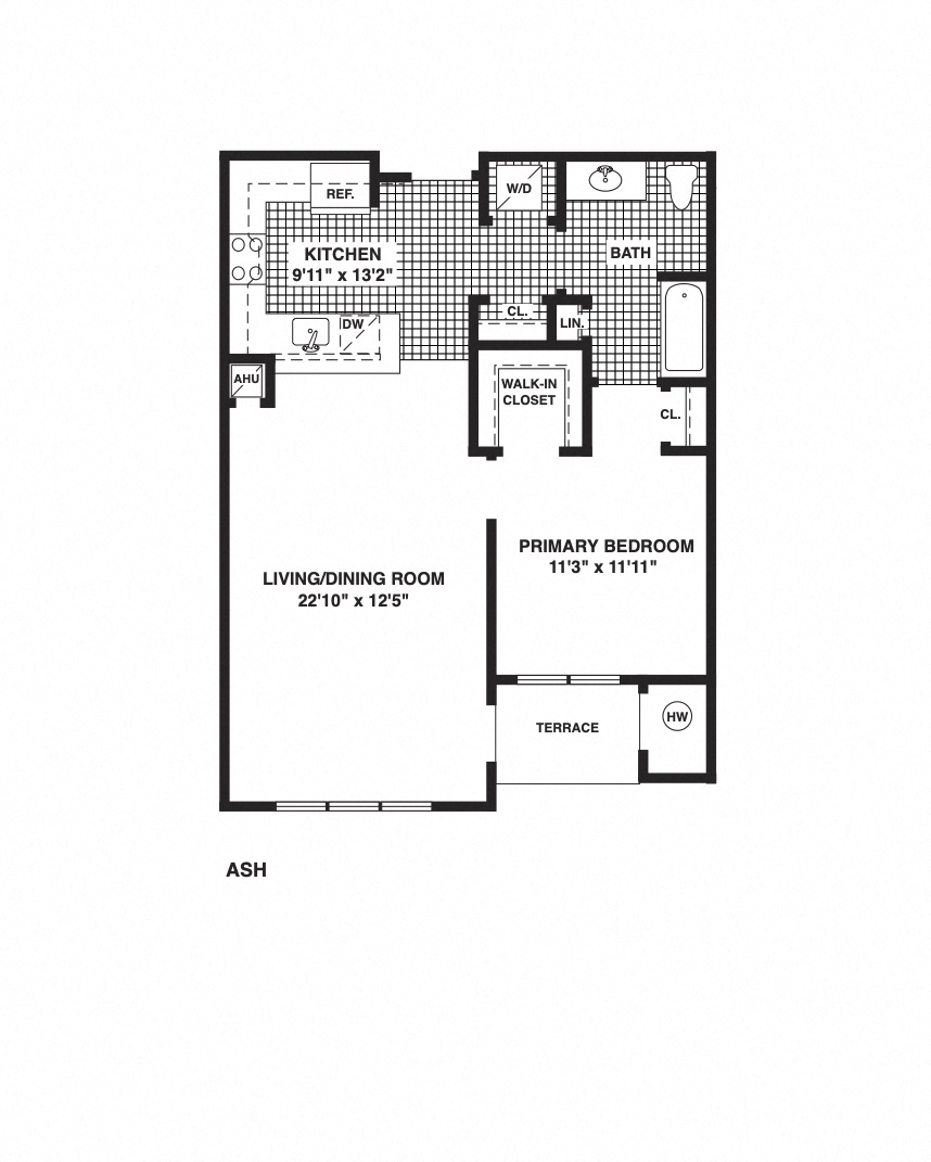A black and white image of a floor plan for a home.